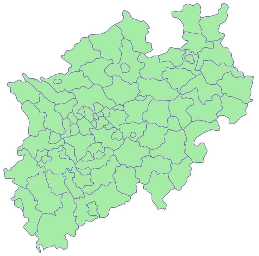 Landkarte von NRW